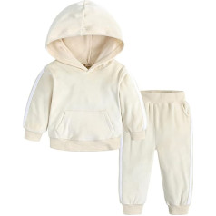 Тоддлер Ребенок Мальчик Девочка Экипировка Сплошной Длинный Рукав Толстовка Свитер Топы Трек Брюки Случай 2 Шт. Бархат Одежда Наборы