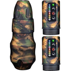 FK Irons EXO Shadow Camo - модульная тату-машинка - камуфляжный рисунок - с 2 x PowerBolt батареями - 9 Вт бесщеточная - 4,0 мм втулка - 189 г - совместима с большинс
