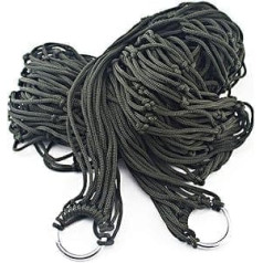 Freizeit-Hängematte für den Außenbereich, tragbar, Nylon-Mesh-Hängematte, Schlafbett, Reisen, Camping, Freizeit, Hängesessel, Liege, Schaukelbett, Einzelhängematte, Tragkraft: 150 kg, Geschenke für