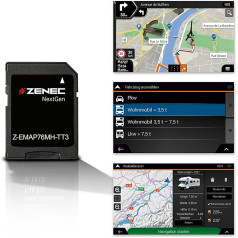ZENEC Z-EMAP76MH-TT3 - Карта Micro SDHC с навигацией для автодома для ZENEC Infotainer Z-E3776, Z-N975 и Z-N976, 3-D карты для Европы, P.O.I. для автодомов, TMC