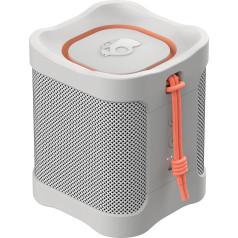 Skullcandy TERRAIN Mini Bluetooth Wireless Speaker IPX7 Waterproof Portable with Dual Passive Radiators, 14 Hour Battery, Nylon Wrist Brace and True Wireless Stereo (Bone)