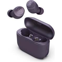 JLab Go Air Pop+ In-Ear Headphones Wireless Bluetooth, True Wireless Headphones, 35+ Hours Headphones, Wireless Earbuds, Earbuds with Microphone, USB-C Charging Box, Multipoint, EQ3 Sound, Purple