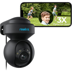Reolink 5MP PTZ камера наружного наблюдения, 3X оптический зум, 2.4/5 ГГц WiFi камера наружного наблюдения с обнаружением людей/транспортных средств, а