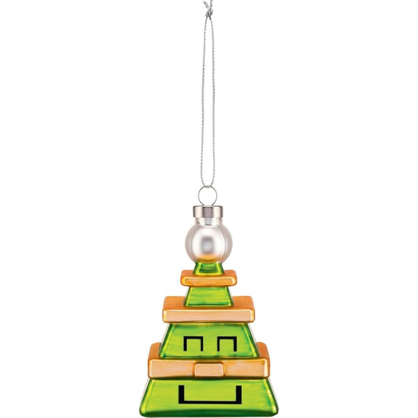 Alessi Cubik Tree GJ02 4 - Рождественское украшение в винтажном дизайне, изображение рождественской елки, из стекла, украшенное пупырышками, зеленый