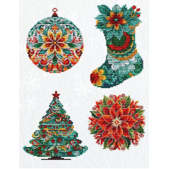 Luca-S 4 Набор для вышивания счетным крестом Игрушка Рождественское украшение