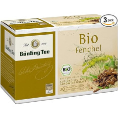 Bünting Tea Organic Fennel 20 x 2,5 г пакетики Упаковка 3 x 50 г