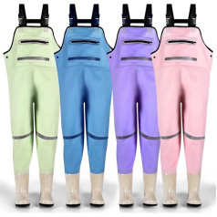 IEEILULU Детские кулики, подростки Детские нагрудные кулики, кулики, рыболовные брюки с нагрудным карманом и регулируемым ремешком, детские ры