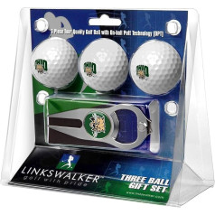 LinksWalker 3 Ohio University Bobcats-3 Ball Gift Pack with Hat Trick Pitchfork, White, One Size