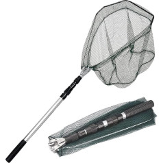KK'S GLAMS® Телескопическая рыболовная сеть - складная выдвижная 1.5M рыболовная сеть из алюминиевого сплава легкая портативная для ловли птиц (