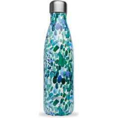QWETCH - Изотермическая бутылка Originals - Arty Blue 500ml - кочевая бутылка из нержавеющей стали - 24 часа холода и 12 часов тепла - водонепроницаемая, BPA Free 