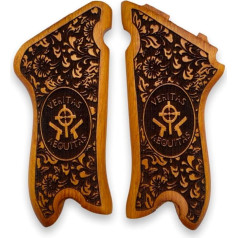 Zib Grips | WW2 German Luger P08 Pistol Wooden Handle Handmade from Walnut Wood Veritas Aequitas 2