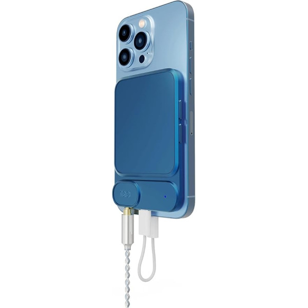 khadas Tea DAC Bluetooth усилитель для наушников, портативный ЦАП HiFi Hi-Res USB DAC 32bit/384KHz, 1160mAh Battery 8h Qualcomm QCC5125 LDAC/APTX HD, PCM, DSD, MQA Decodier (Blue)