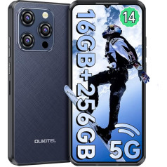 OUKITEL WP52 Открытый смартфон 5G - Android 14 Открытый мобильный телефон 16GB RAM 256GB ROM, 6500mAh аккумулятор Водонепроницаемый строительной площадки мобиль
