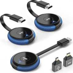 AIMIBO Беспроводной HDMI 2 передатчик и 1 приемник, HDMI беспроводной несколько TXs 165FT/50M, 4K декодирования 5G видео аудио потокового HDMI радио передачи