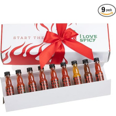 Подарочный набор горячих соусов I LOVE SPICY Start The Fire - 9 различных соусов чили, подарок для мужчин и женщин, набор горячих соусов от мягкого до ос