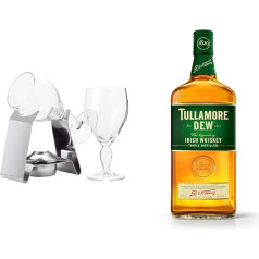 Spring Irish Coffee Set Including 2 Irish Coffee Glasses Stainless Steel Rechaud with Burner Cocktail Accessories Iced Coffee Glasses Large & Tullamore DEW Original Blended Irish Whiskey, 70cl
