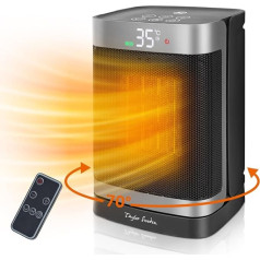Taylor Swoden Fiery - тепловентилятор энергосберегающий тихий, 1500 Вт PTC керамический вентилятор энергосберегающий с пультом дистанционного управл