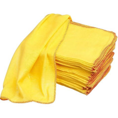 Упаковка из 50 Premium Jumbo Yellow Duster Heavy Duty Cloth Kitchen Cleaning Cloth Towel Strong 100% Woven Cotton Kitchen Glass Fabric 45 x 35 cm