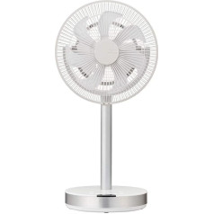 Kamome Living Standing Fan, настольный вентилятор, очень тихий, полностью регулируемый, регулируемый по высоте, горизонтальная вибрация, таймер, автом