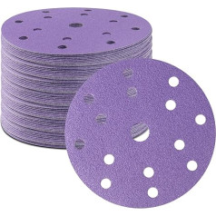 100 Штук 150 мм 120 Зернистая Керамика 6 Дюймов Крюк и Петля Шлифовальные Диски Профессиональные Случайные Орбитальные Шлифовальные Диски для 