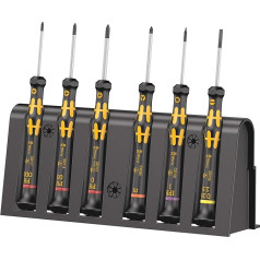 Wera 05030180001 1550 PH/SL/M Kraft Form Micro ESD Набор отверток для электриков, черный/желтый, 9-Teilig