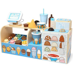 Melissa & Doug Cool Ice Balls Ice Cream Parlor, игрушка-мороженое для девочек и мальчиков, магазин игрушек, Монтессори-игрушка для 3 лет, подарок для 3-летних мал