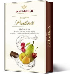 RCP Schladerer Pralinés, элегантная смесь, молочный и темный шоколад, с сахарной корочкой или без, жидкая начинка, алкоголь, отличный подарок, 255 г.