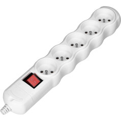 Сплиттер с переключателем 5x2P+Z, белый