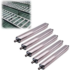 Oracra Förderband Hochleistungs-Rollenrohr Ohne Antrieb - 5 Stück, Förderband-Ersatzrolle 4 6 8 10 12 14 16 18 20 24 Zoll, Feder-Einpressmontage(250mm(9 7/8in))