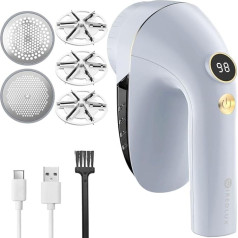 Электрическая бритва для удаления катышков WiredLux, USB-перезаряжаемый удалитель катышков для одежды, 2 регулируемые сетки, светодиодный диспл