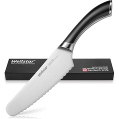 Нож для бутербродов, нож для хлеба, 6,5-дюймовый немецкий зазубренный нож для резки хлеба овощей, нож для масла, бритвенно-острая рукоятка, мн