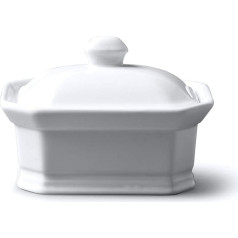 WM Bartleet & Sons Butter- / Terrine с крышкой, белый, 11x8x7 см