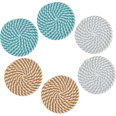 Подставка для кастрюли, подставка, нескользящая жаропрочная многоцелевая кухонная подставка, 20 см, 6 штук