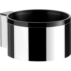 Emco 355900100 system 2 Halterung für Haartrockner, Wandbefestigung, Farbe chrom, Durchmesser 69 mm, runde Form