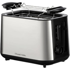 Тостер Russell Hobbs Heaton 27390-56 (очень широкие слоты для тостов, 6 уровней поджаривания, функция подъема, размораживание, подогрев и остановка, ящик 
