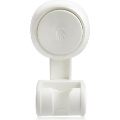GLADFRESIT Suction Cup Shower Holder Wall Mounted Removable Shower Head Holder Height Adjustable Shower Head Holder for Bathroom - White