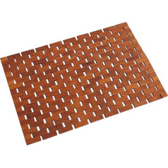 WENLISELL Rutschfeste Bambus-Badematte, faltbarer Bambus-Duschteppich, 40 x 60 см, Holz-Badematte für Badezimmer, Outdoor, Sauna, Spa, Badewanne