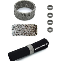 Кольца для салфеток из нержавеющей стали Buck-Design - Высокое качество и долговечность - Сделано в Германии - Элегантный дизайн - Безопасно для п