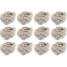 Geieold Кольцо для салфеток Набор из 12 хлопковых веревок Кольцо для салфеток Льняное кольцо для салфеток Набор