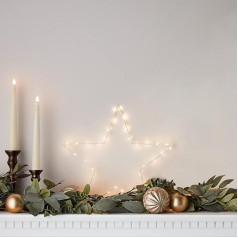 Lights4fun LED Звезда Окно Украшение Рождество Окно Украшение Таймер Работает От Батареи 35 см Светящиеся Звезды Детская Комната Светодиодная Зв