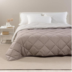 Caleffi Winter Quilt Double Bed 260 x 265 cm Microfibre Double Bed Winter Soft Cuddly Lined Durable Washable Anti-Allergic Quilt Made in