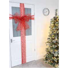 Christmas Concepts® - Red Hearts Valentines Fabric Door Bow Decoration - Make Your Own Fabric Bows