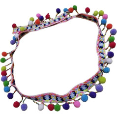 HAPINARY Bunte Pom Poms Quaste Borte Flauschige Pompons Für DIY Nähprojekte Dekoration Von Vorhängen Kissen Und Kleidung 1# Große Pompons Verschiedenen Farben Ideal Für