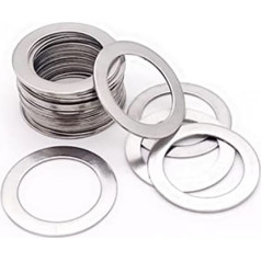 NHJSDLLMNZ Flache Penny-Unterlegscheiben aus Metall 100PCS Edelstahl Flache Washer Ultradünne Dichtung Dünne Shim M14 M15 M16 M17 M18(16x22x0.3)