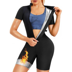 KUMAYES женские костюмы сауны неопрена полное тело комбинезон талии трейнер животик контроль пота эффект тепловой пот сауна пот костюм