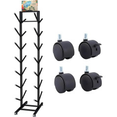 Сверхмощная металлическая стойка для хранения лыж для домашнего спортзала, отдельно стоящий стальной держатель для лыж на 7 пар, напольный