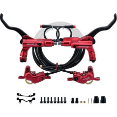 HZXQCVB E-Bike гидравлический дисковый тормоз комплект с 2-PIN датчик выключения, 4-поршневой электрический велосипед дисковый тормоз комплект, вк