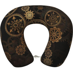 Подушка для путешествий DEXNEL Gears Clock из пены с эффектом памяти, подходит для самолетов, сна, путешествий