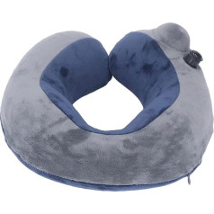 Подушка для сна Qukaim Travel Sleep Neck Pillow, самонадувающаяся подушка для путешествий, U-образная, портативная поддержка шеи для сна, темно-синяя и се