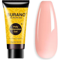 BURANO Гель для наращивания ногтей Poly Nail Gel, 60 мл Гель для наращивания ногтей Poly Extension Gel Модный гель для наращивания ногтей (розовый)